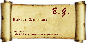 Buksa Gaszton névjegykártya